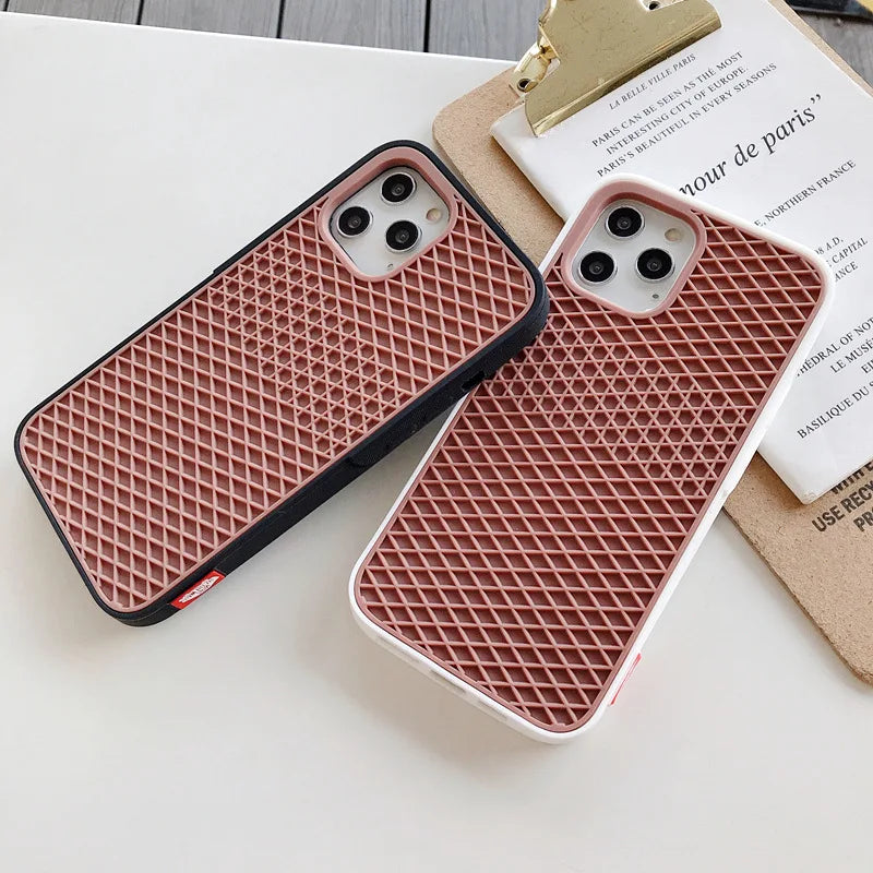 Waffle Sole Silicone iPhone Case — All Models | Vans-Style Grip Cover