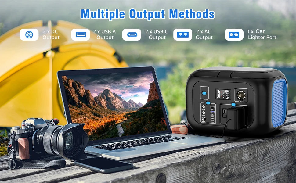 Portable Power Station - Solar Generator for Camping & Home