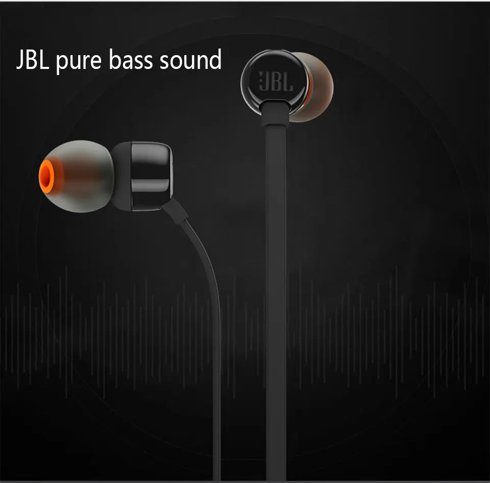 JBL TUNE Wired Earphones — Deep Bass In-Ear Headset with Microphone