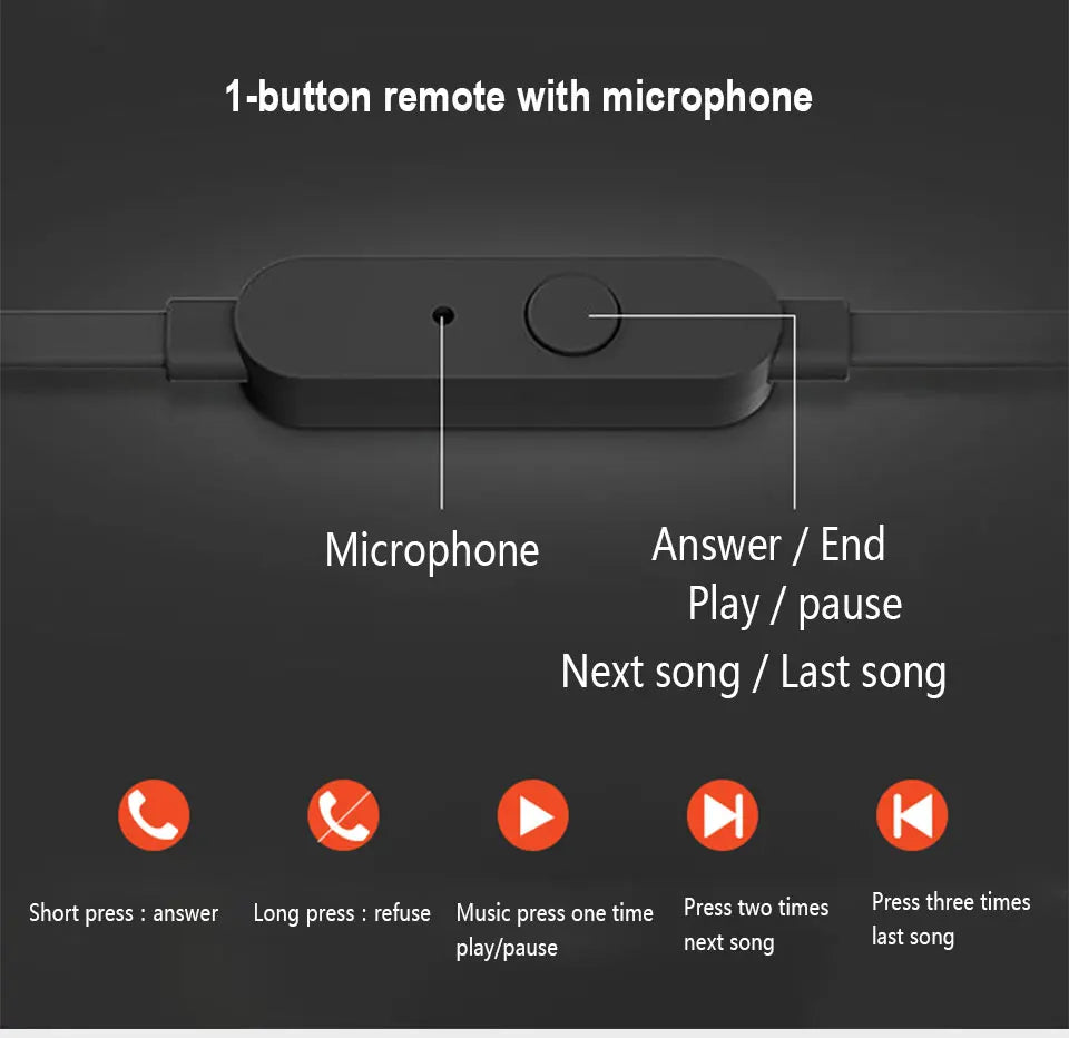 JBL TUNE Wired Earphones — Deep Bass In-Ear Headset with Microphone