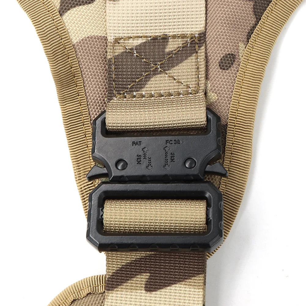 Tactical Military Dog Harness & Leash Set — No-Pull Training Vest for Large Dogs