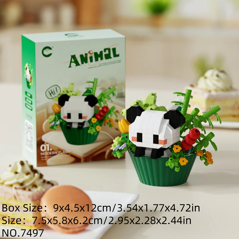 Cute Animal 3D Mini Building Block — DIY Puzzle Figure for Desk Decor & Gifting