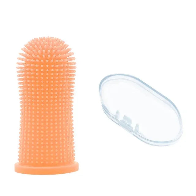 Silicone Finger Toothbrush for Dogs & Cats — Soft & Non-Toxic
