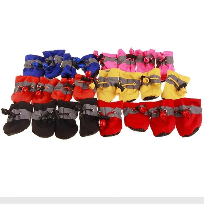 Waterproof Dog Boots – Set of 4 | Anti-Slip Rain Shoes for Pets