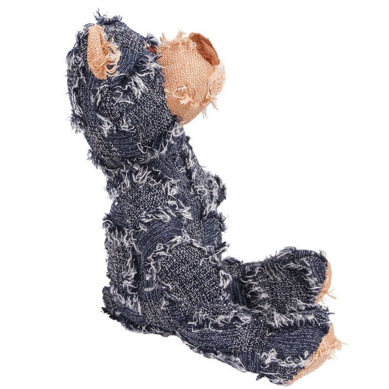Teddy Bear Squeaky Plush Dog Toy — Interactive Chew & Teeth Cleaning Toy