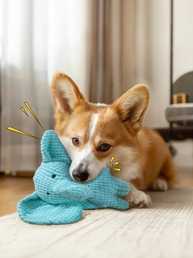 Squeaky Goose Plush Dog Toy — Crinkle Chew Toy for Dogs & Cats
