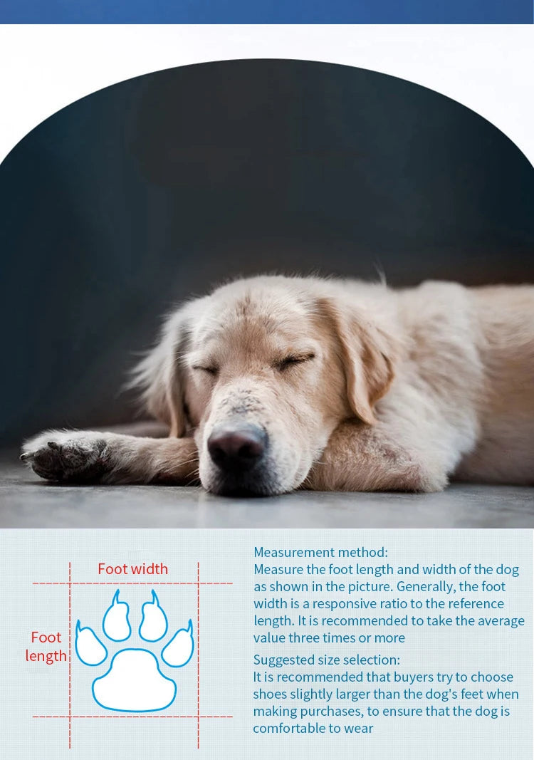 Waterproof Dog Boots – Set of 4 | Anti-Slip Rain Shoes for Pets