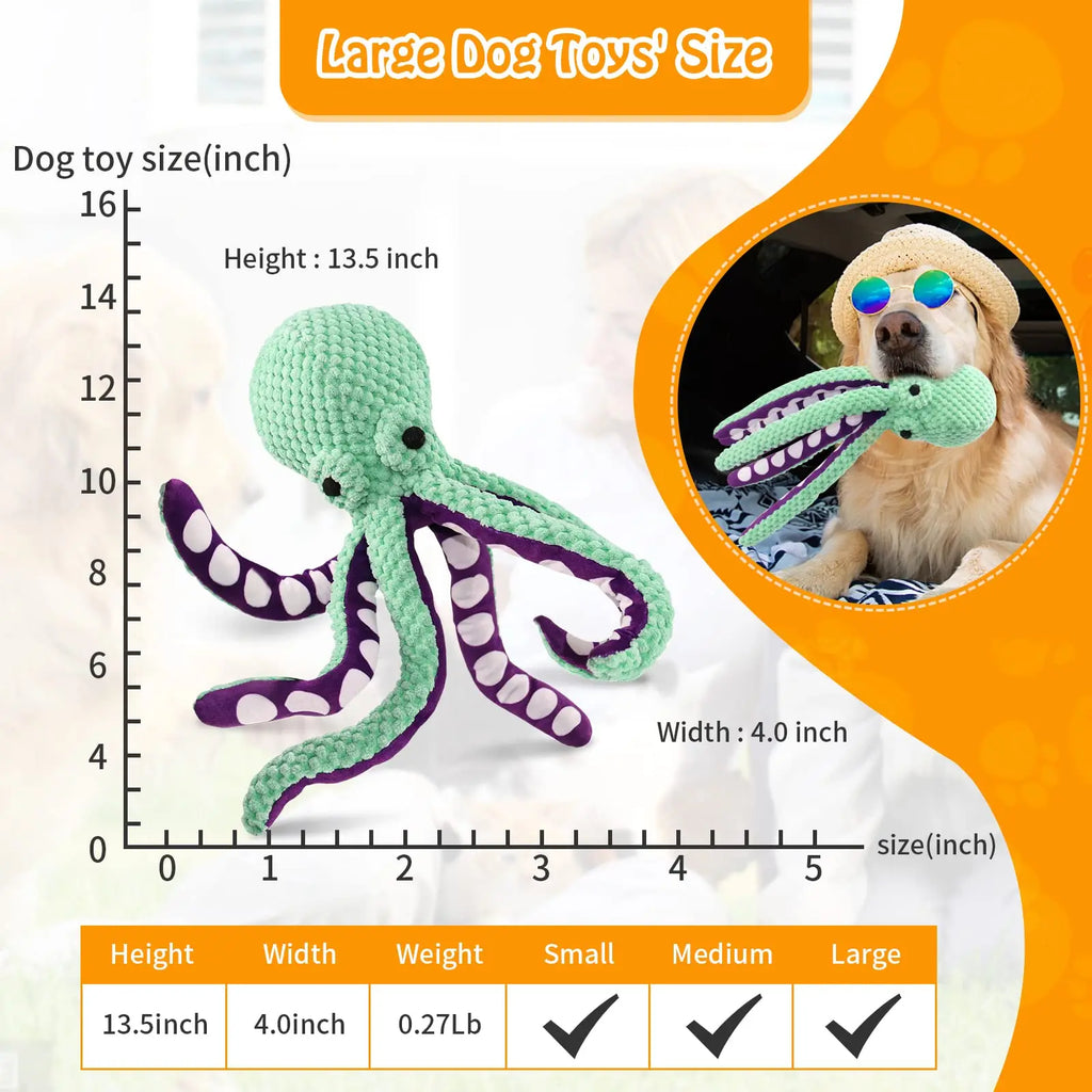 Octopus Shell Puzzle Toy — Interactive Squeaky Chew Toy for Dogs & Cats