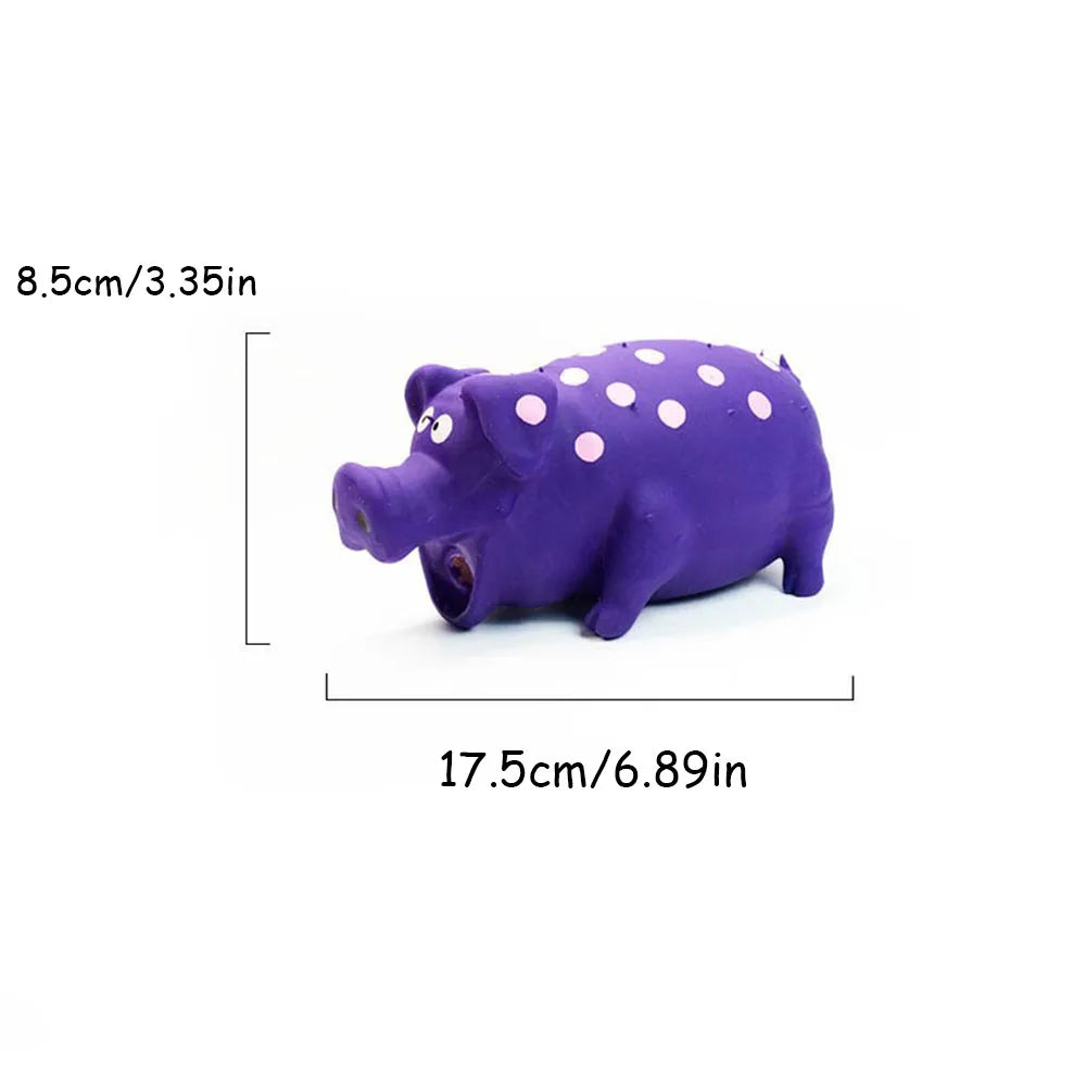 Squeaky Latex Pig Dog Toy — Durable Chew & Molar Toy for Dogs