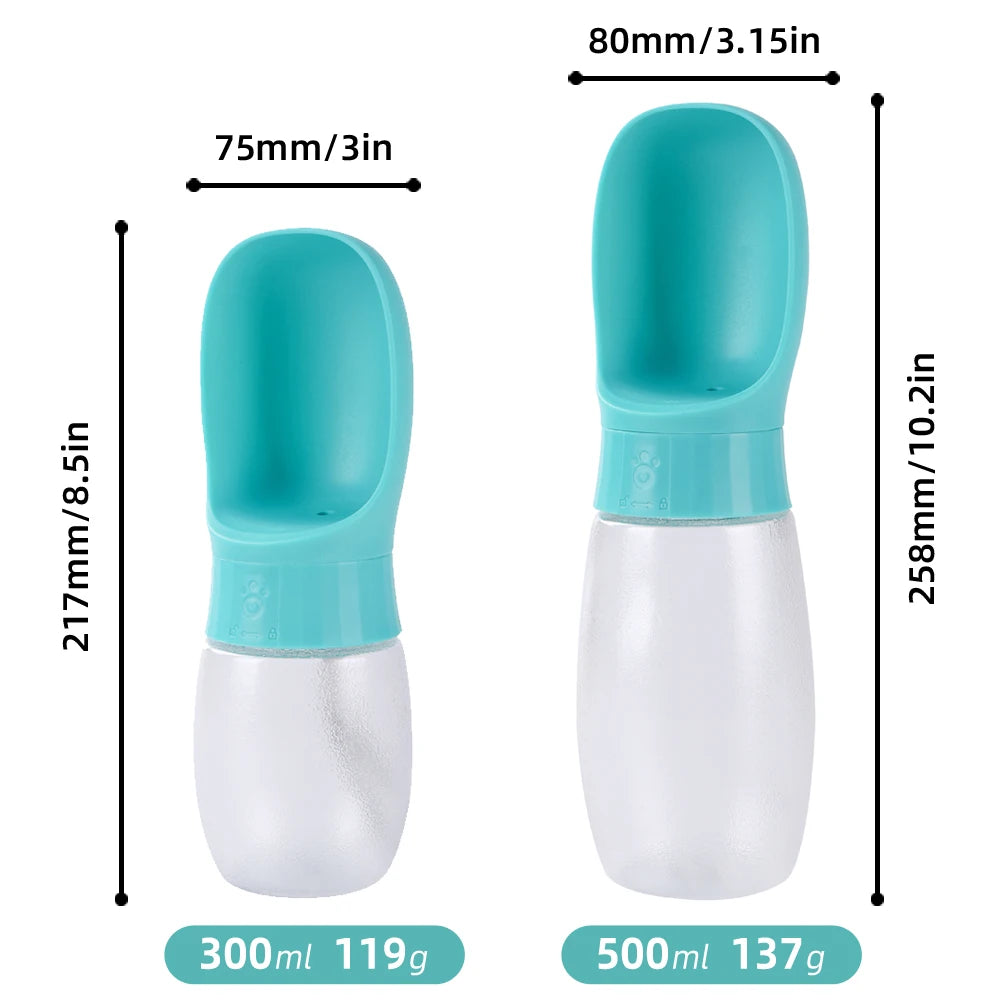 Portable Dog Water Bottle — Leak-Proof Travel Dispenser for Dogs & Cats