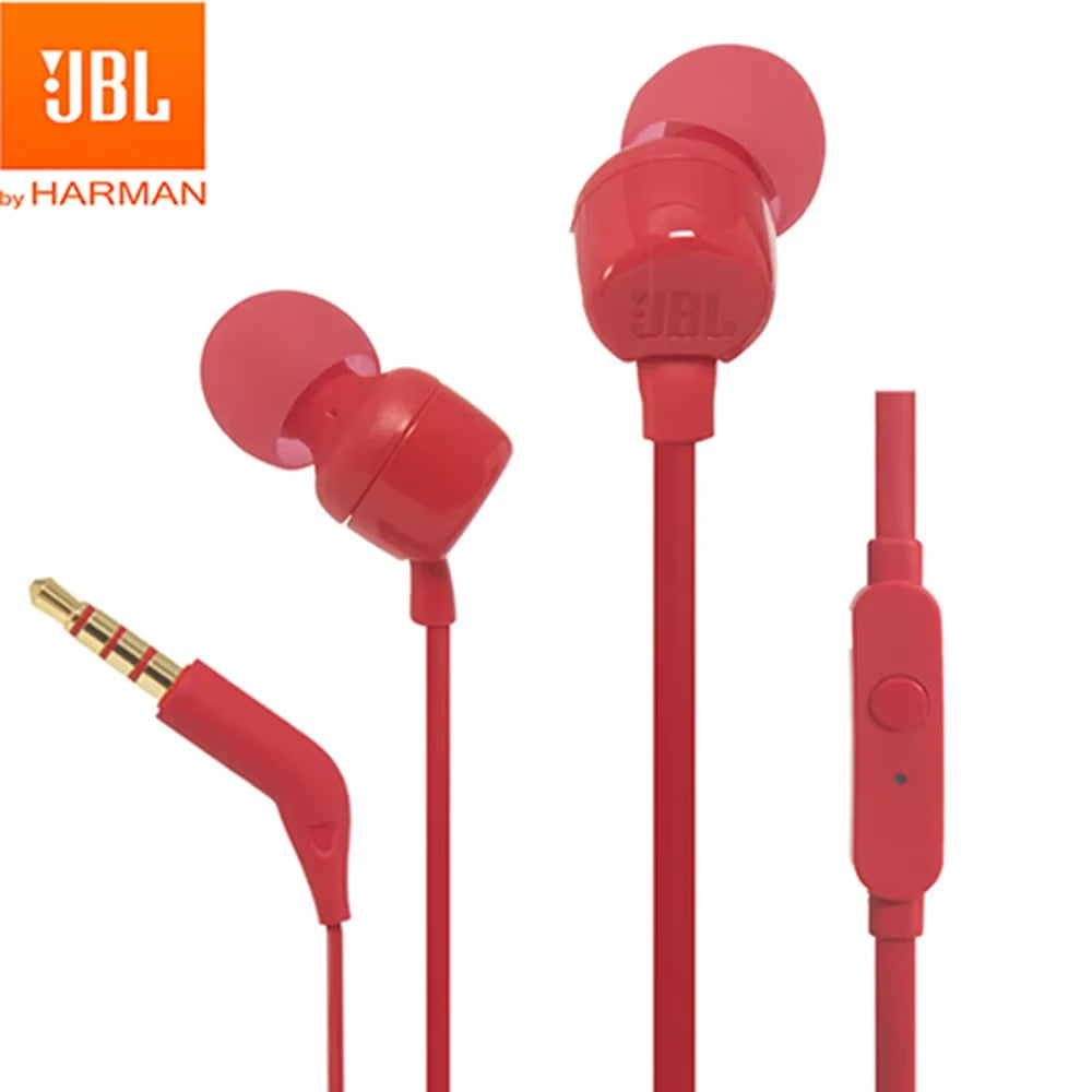 JBL TUNE Wired Earphones — Deep Bass In-Ear Headset with Microphone