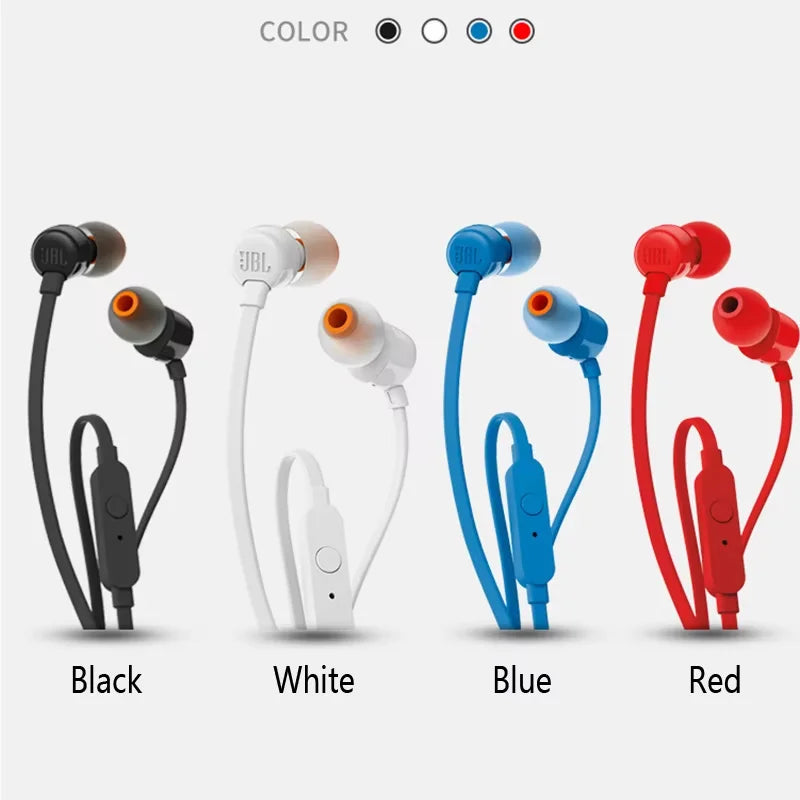 JBL TUNE Wired Earphones — Deep Bass In-Ear Headset with Microphone
