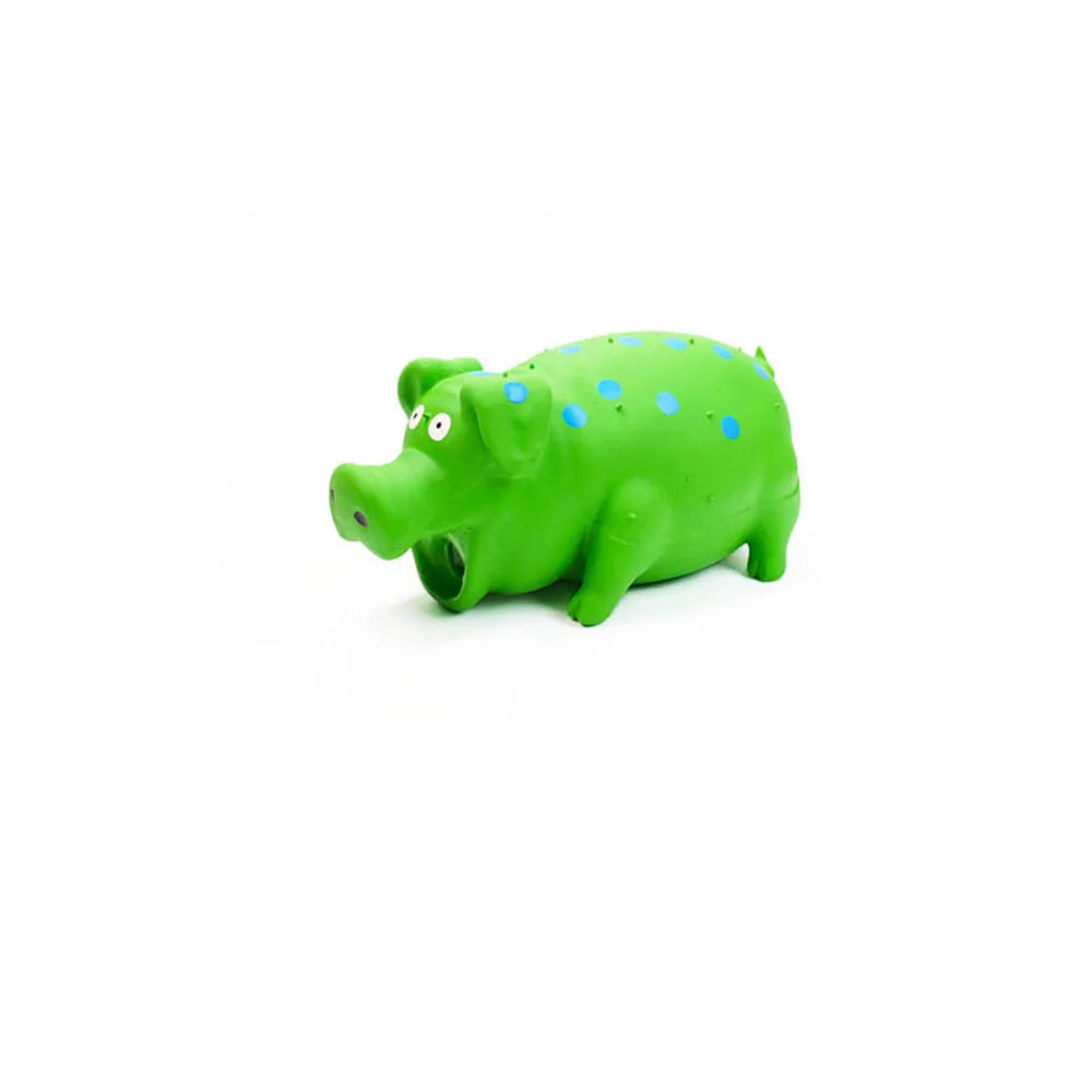 Squeaky Latex Pig Dog Toy — Durable Chew & Molar Toy for Dogs
