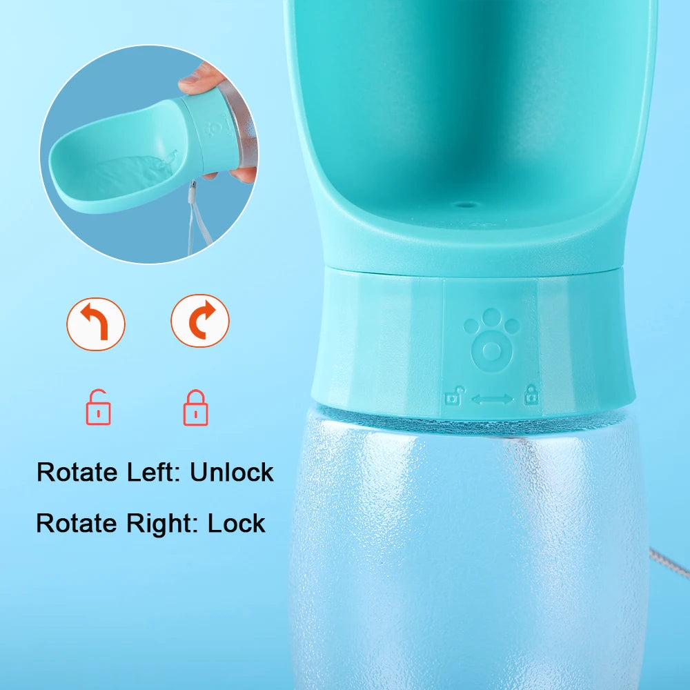 Portable Dog Water Bottle — Leak-Proof Travel Dispenser for Dogs & Cats