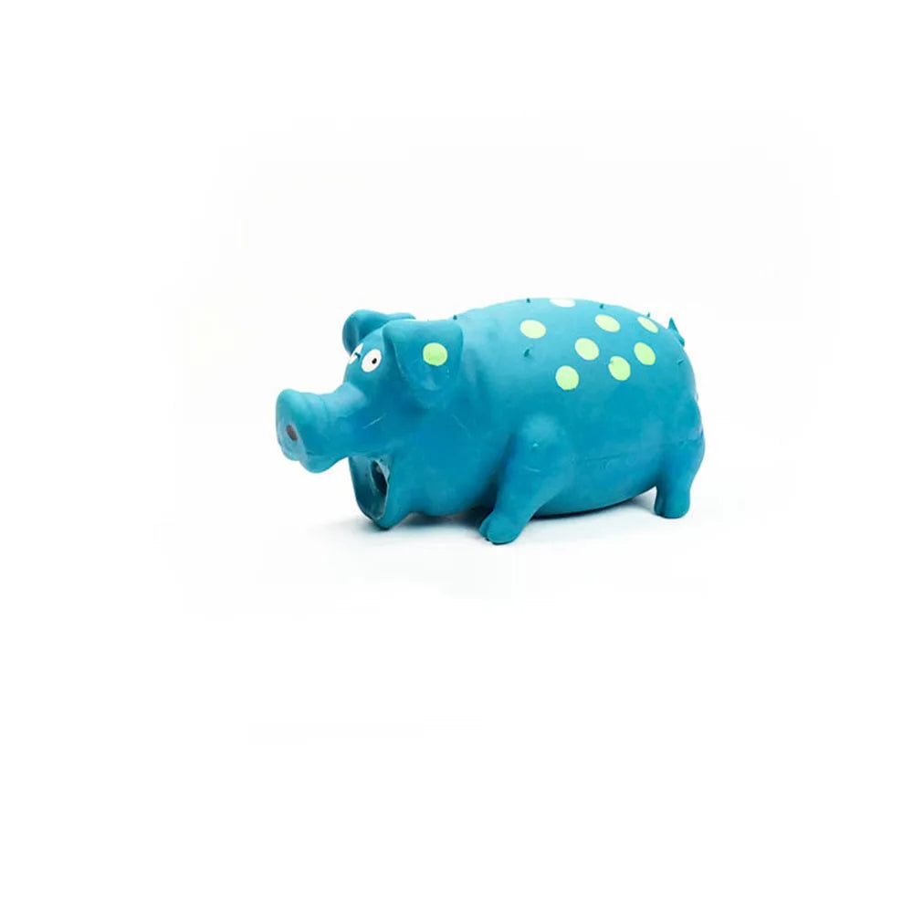 Squeaky Latex Pig Dog Toy — Durable Chew & Molar Toy for Dogs
