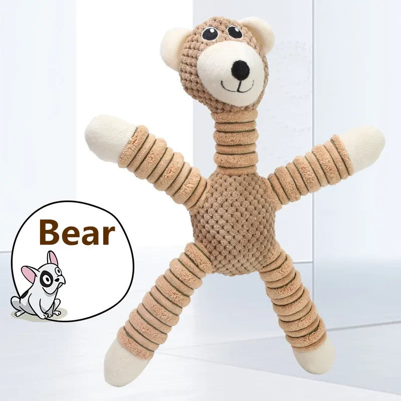 Large Squeaky Animal Plush Toy — Durable Chew & Molar Training Toy for Dogs