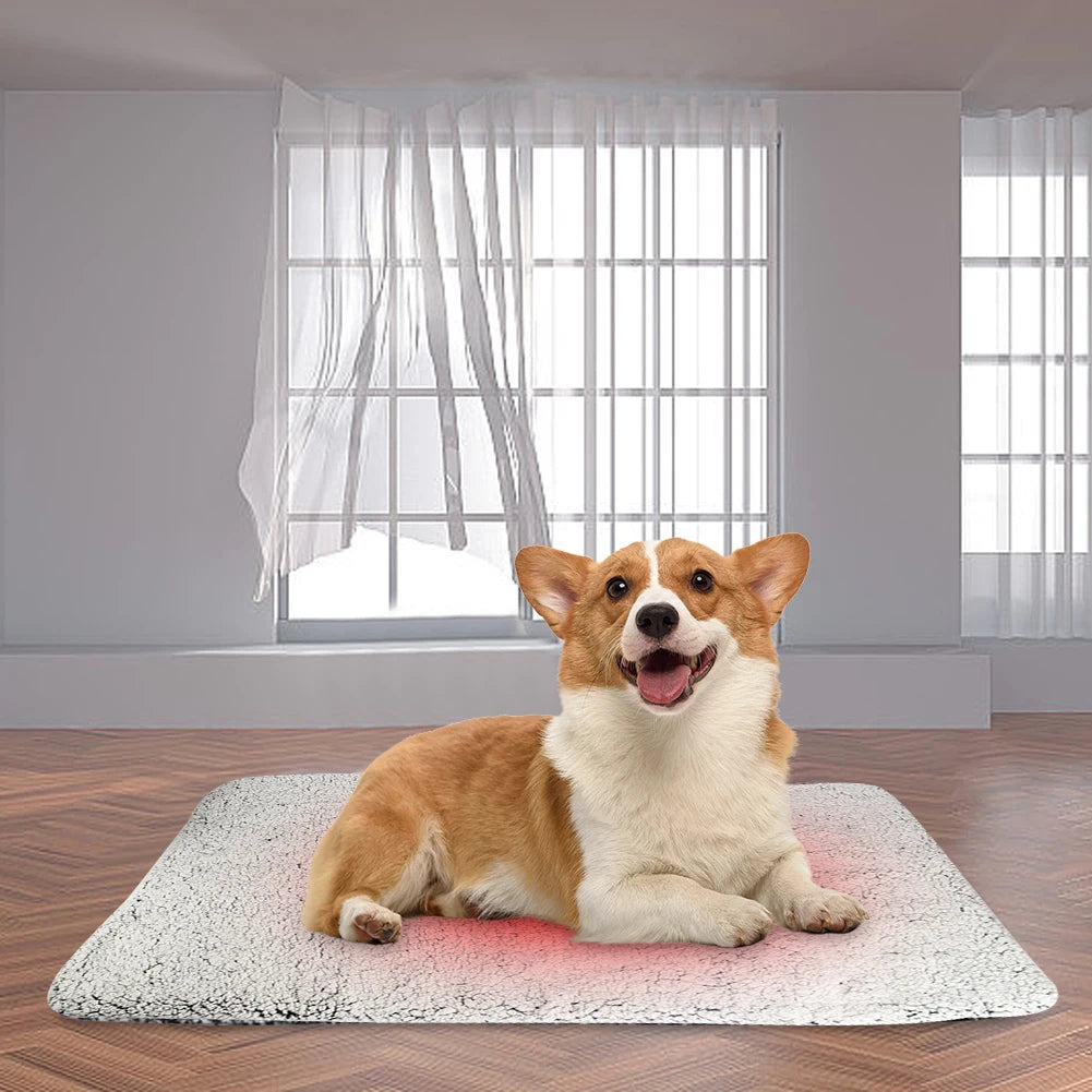 Self-Warming Pet Bed Mat — Cozy Indoor Blanket for Small Cats & Dogs, No Electricity