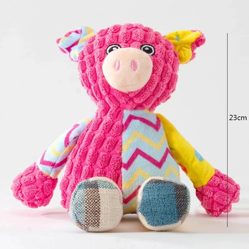 Squeaky Plush Pet Toy — Cute Animal Chew Toy for Dogs & Cats