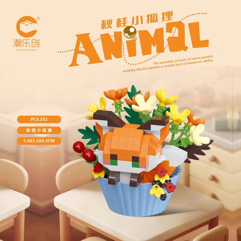 Cute Dessert Animal Building Block — Mini DIY Figure for Kids & Collectors