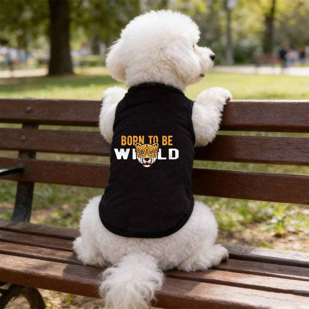 Fashion Printed Pet T-Shirt — Cute Polyester Dog Shirt for Indoor & Outdoor