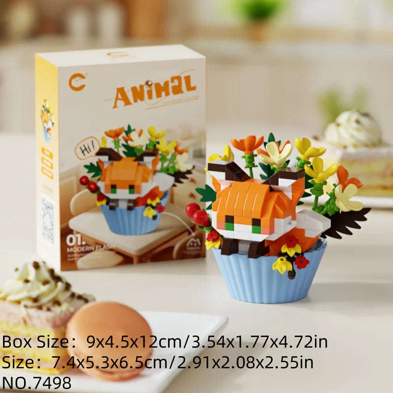 Cute Animal 3D Mini Building Block — DIY Puzzle Figure for Desk Decor & Gifting