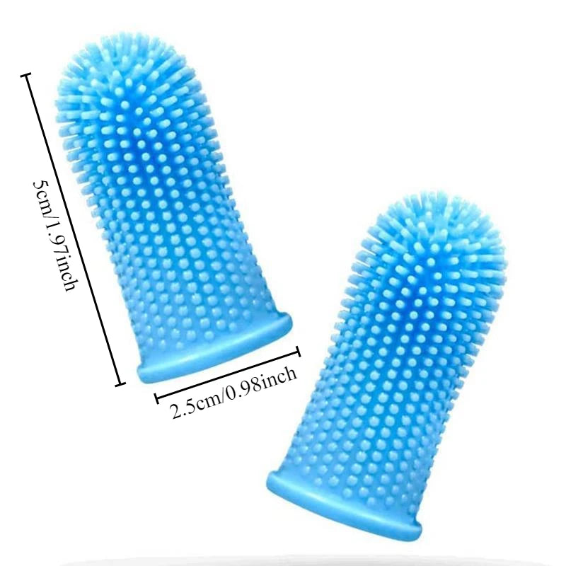 Silicone Finger Toothbrush for Dogs & Cats — Soft & Non-Toxic
