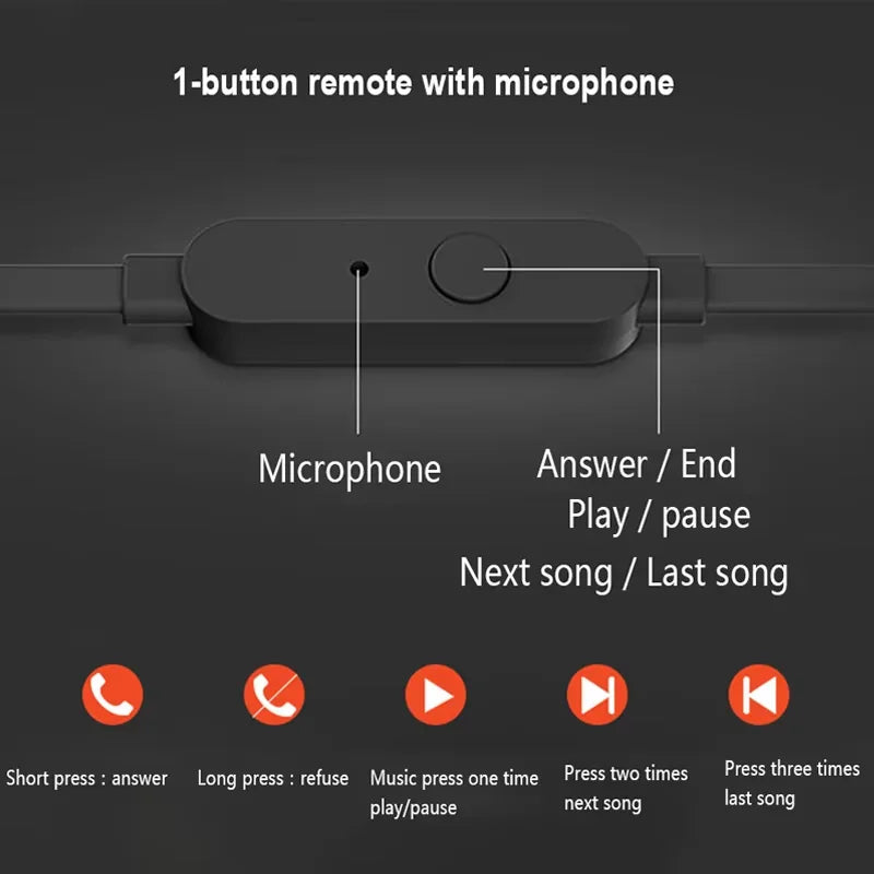 JBL TUNE Wired Earphones — Deep Bass In-Ear Headset with Microphone