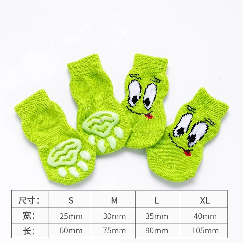 Non-Slip Pet Socks — Paw Protector for Dogs & Cats (4 Pack)