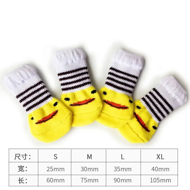 Non-Slip Pet Socks — Paw Protector for Dogs & Cats (4 Pack)