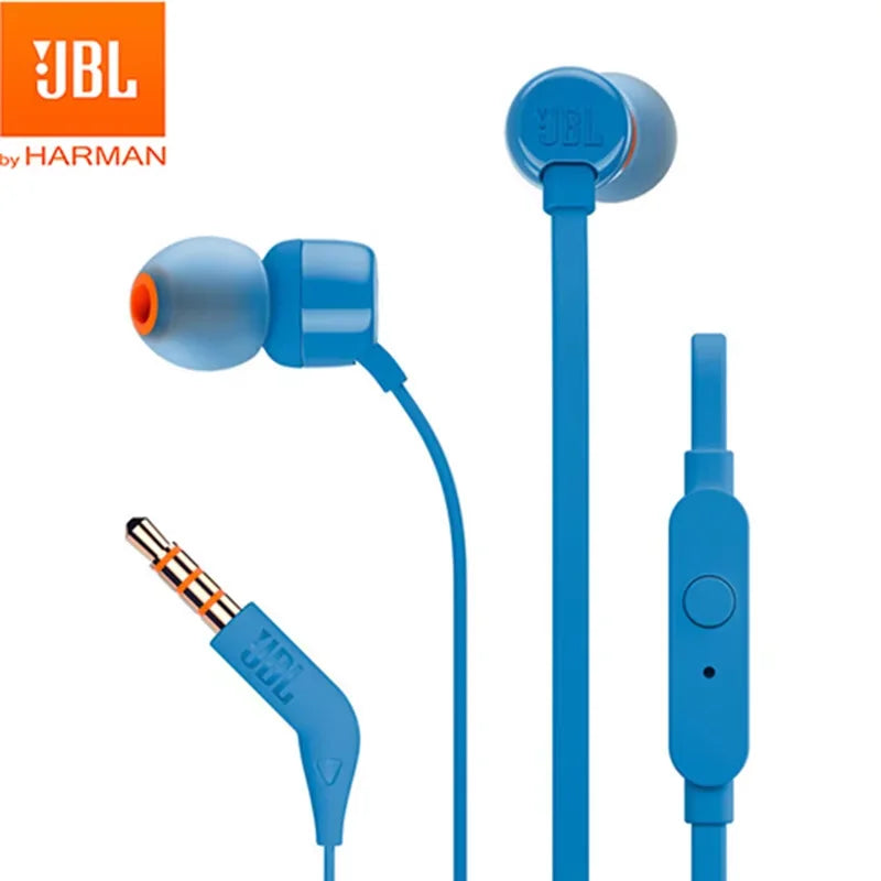 JBL TUNE Wired Earphones — Deep Bass In-Ear Headset with Microphone