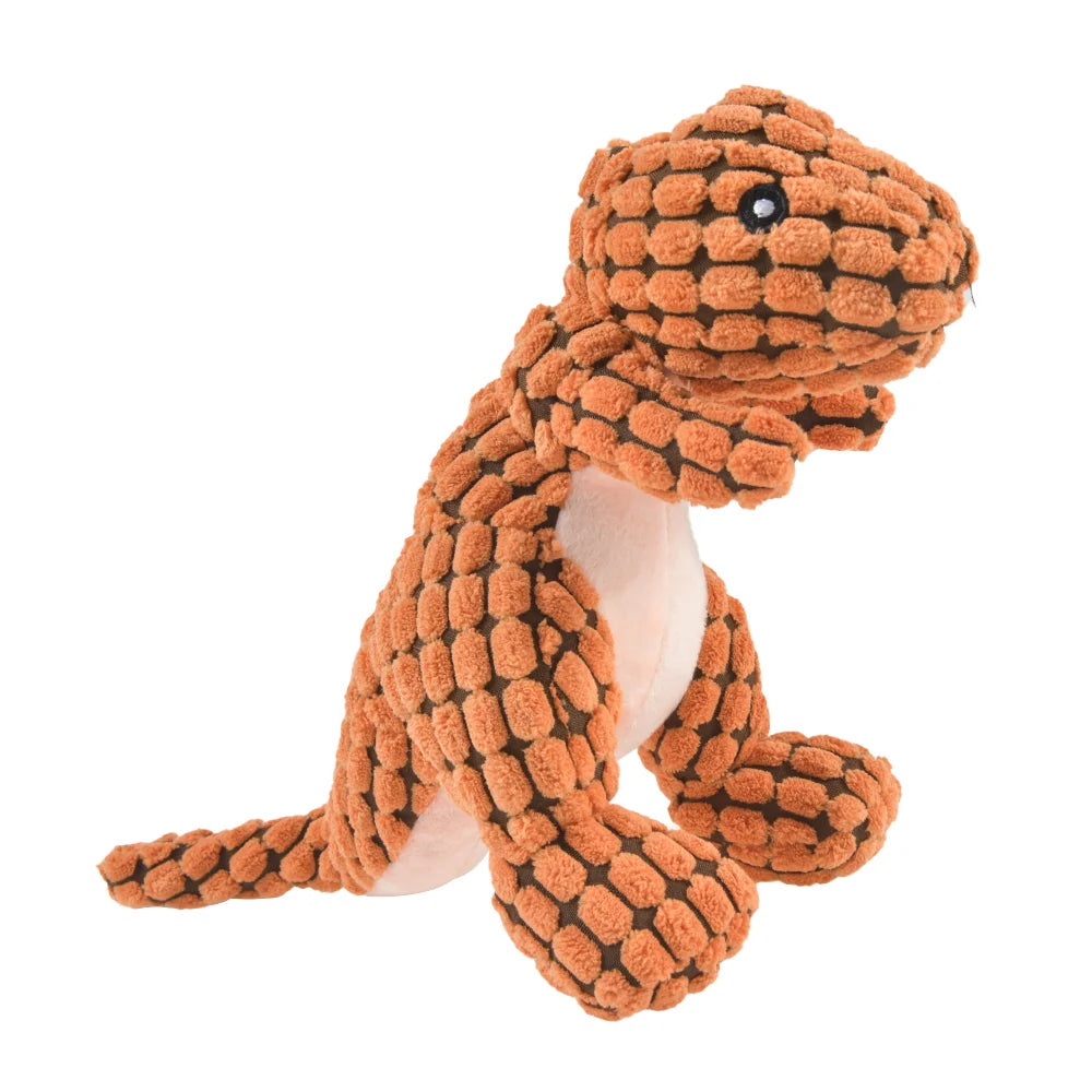 Plush Dinosaur Chew Toy for Dogs & Cats — Interactive Stuffed Animal Toy