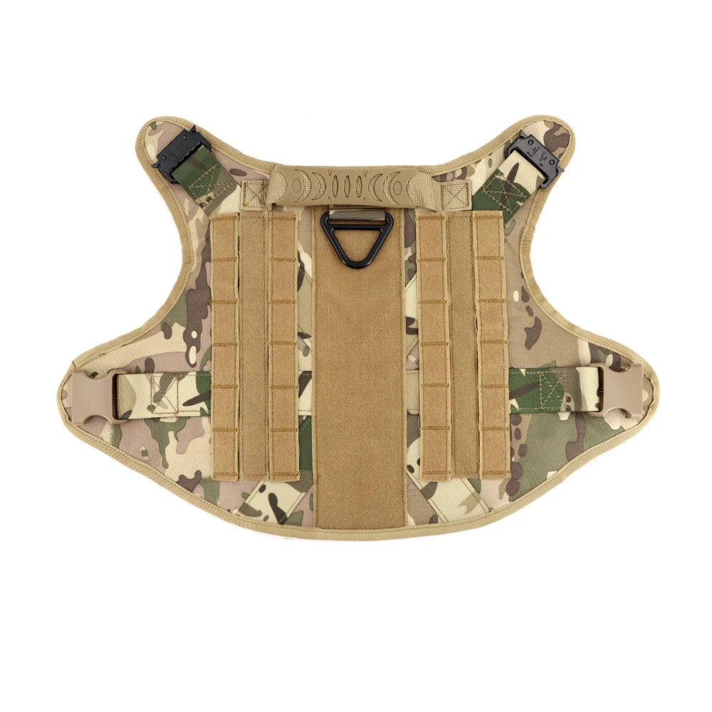 Tactical Military Dog Harness & Leash Set — No-Pull Training Vest for Large Dogs