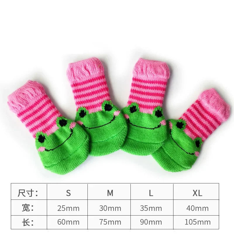 Non-Slip Pet Socks — Paw Protector for Dogs & Cats (4 Pack)