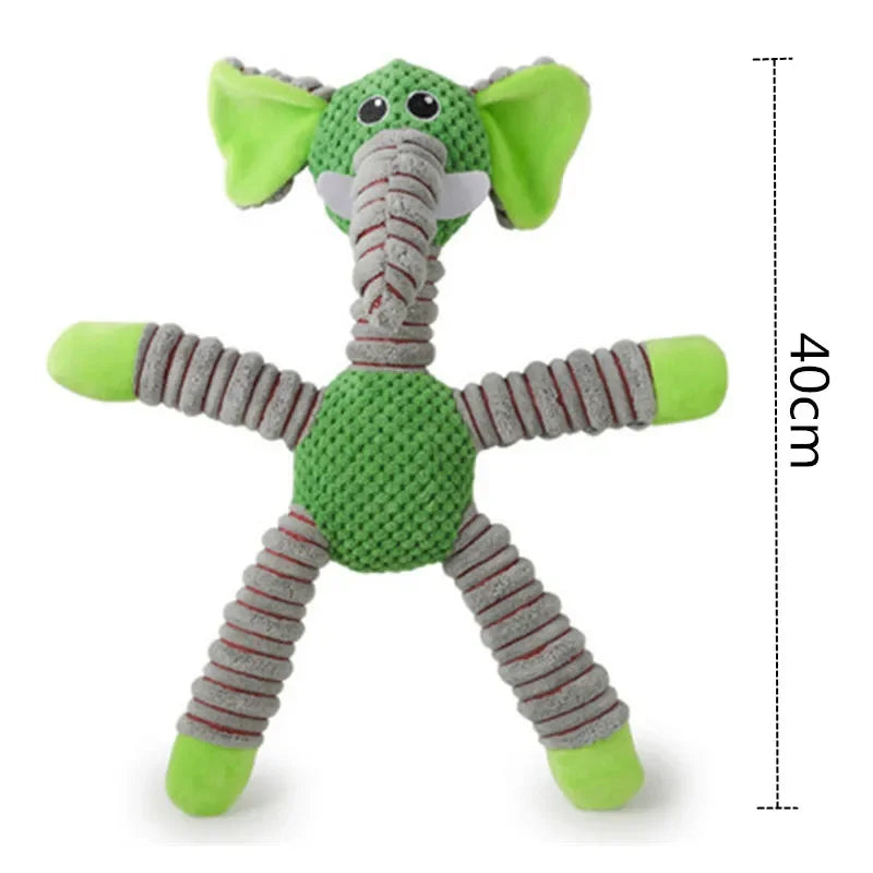 Large Squeaky Animal Plush Toy — Durable Chew & Molar Training Toy for Dogs