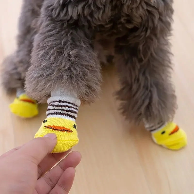 Non-Slip Pet Socks — Paw Protector for Dogs & Cats (4 Pack)
