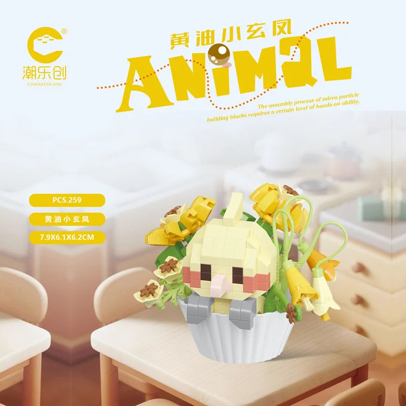Cute Dessert Animal Building Block — Mini DIY Figure for Kids & Collectors