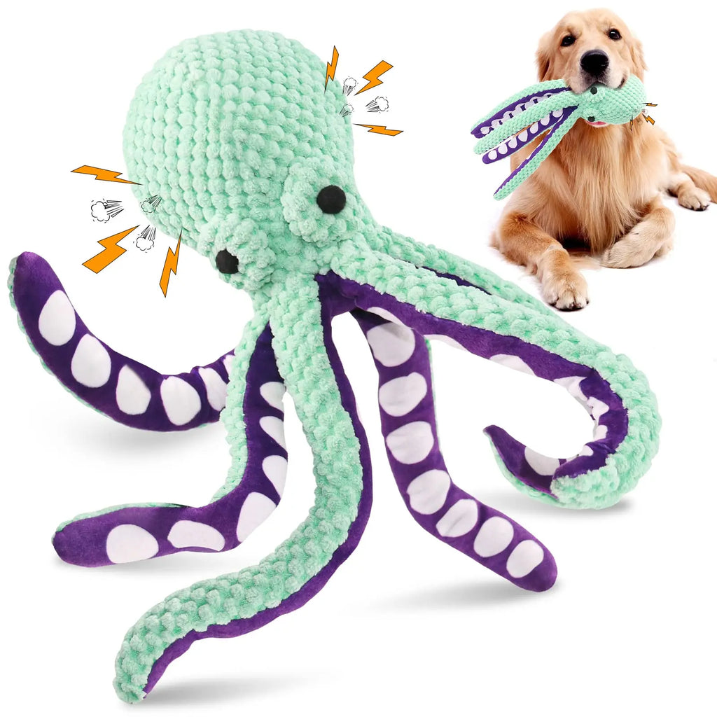 Octopus Shell Puzzle Toy — Interactive Squeaky Chew Toy for Dogs & Cats