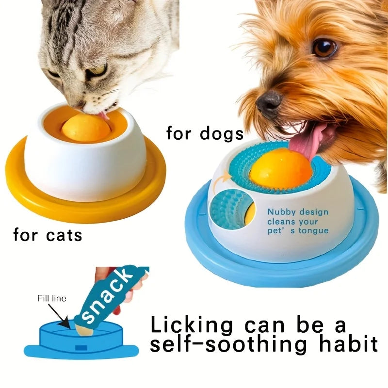 Pet Lick Mat — Slow Feeder & Interactive Snack Bowl for Dogs & Cats