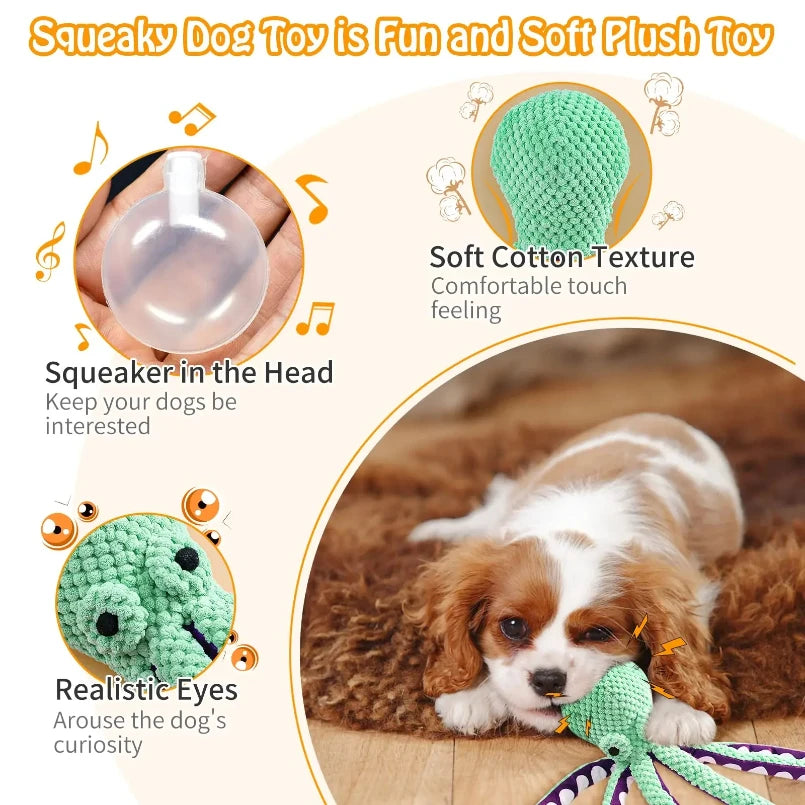 Octopus Shell Puzzle Toy — Interactive Squeaky Chew Toy for Dogs & Cats