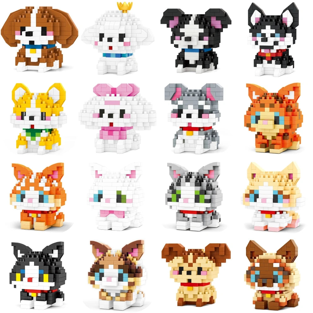 Mini Pet Building Block Figure — Cute DIY Animal Puzzle Toy for Kids & Collectors