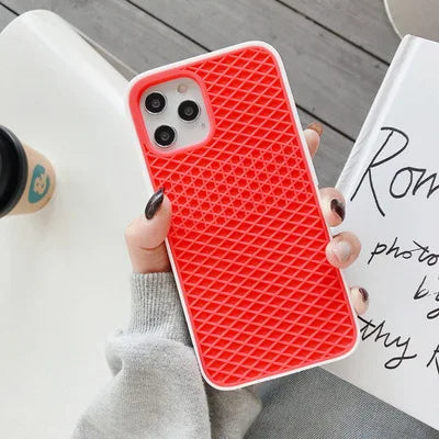 Waffle Sole Silicone iPhone Case — All Models | Vans-Style Grip Cover