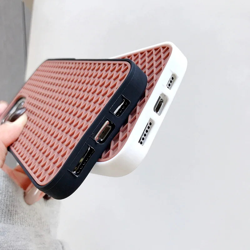Waffle Sole Silicone iPhone Case — All Models | Vans-Style Grip Cover