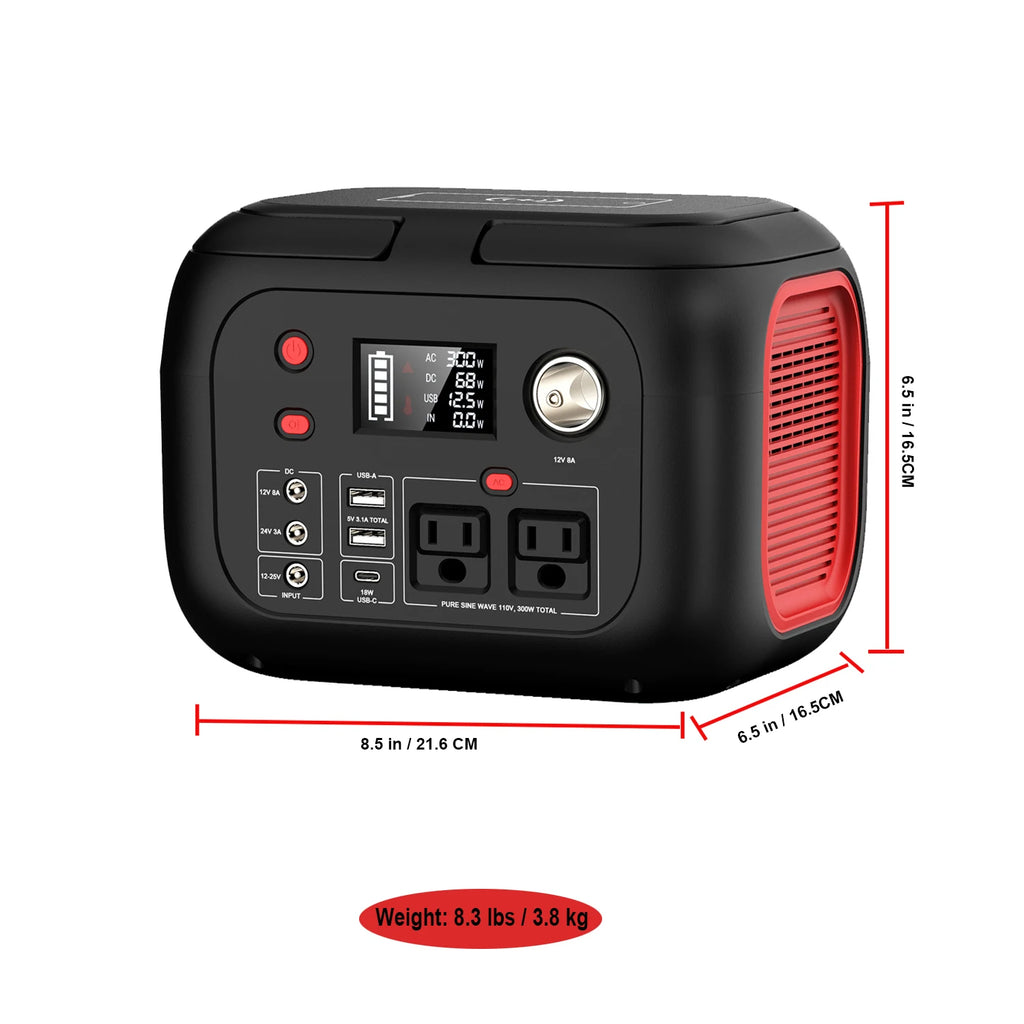 Portable Power Station - Solar Generator for Camping & Home