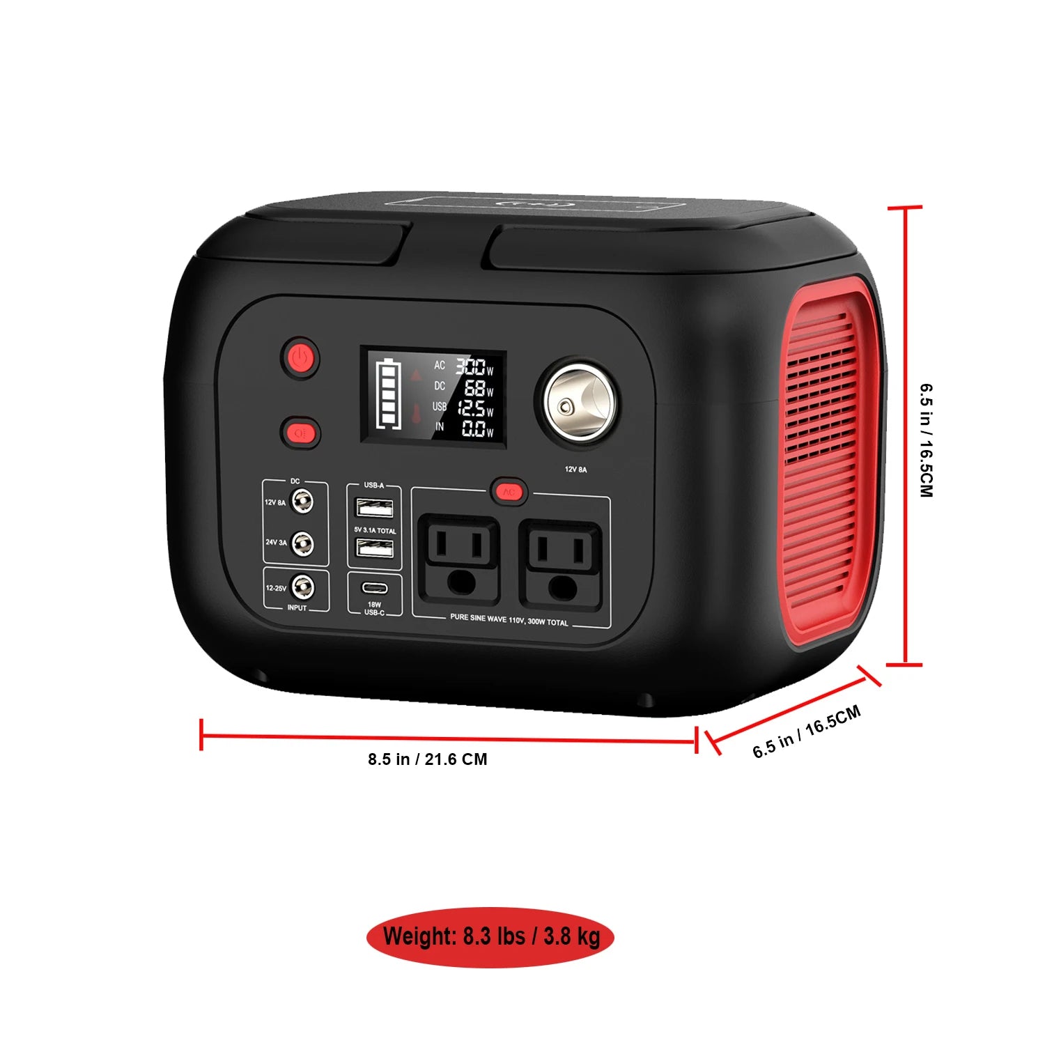 Portable Power Station - Solar Generator for Camping & Home