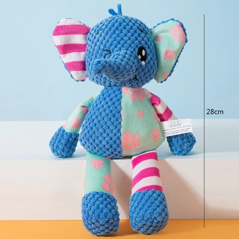 Squeaky Plush Pet Toy — Cute Animal Chew Toy for Dogs & Cats