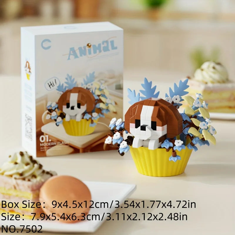 Cute Animal 3D Mini Building Block — DIY Puzzle Figure for Desk Decor & Gifting