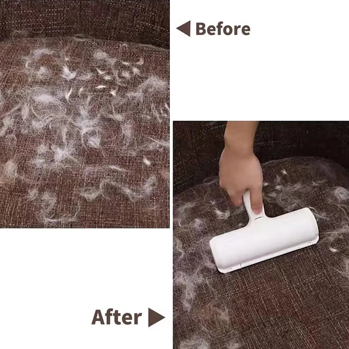 Pet Hair Remover Roller — Reusable Dog & Cat Fur Roller with Self-Cleaning Base