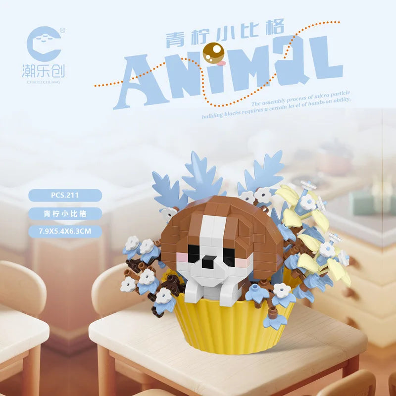 Cute Dessert Animal Building Block — Mini DIY Figure for Kids & Collectors