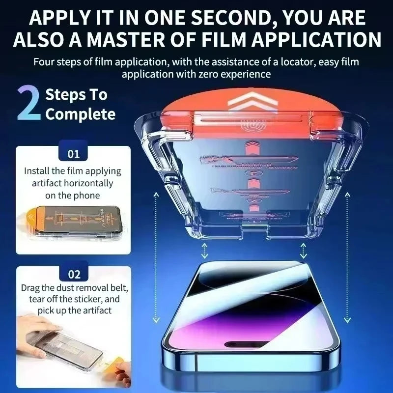 HD Tempered Glass Screen Protector for iPhone — All Models | Dust-Free Easy Install