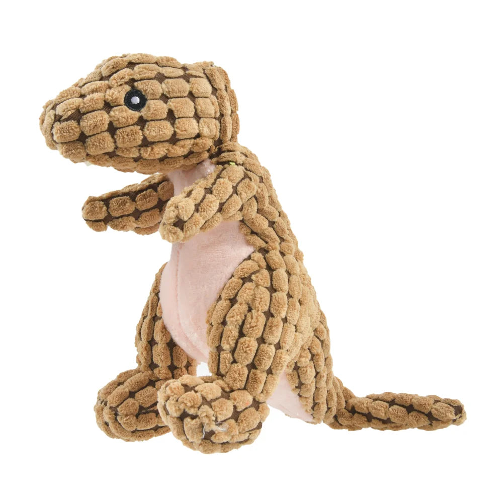 Plush Dinosaur Chew Toy for Dogs & Cats — Interactive Stuffed Animal Toy